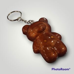 Brown Red Gummy Bear Keychain(Z223)